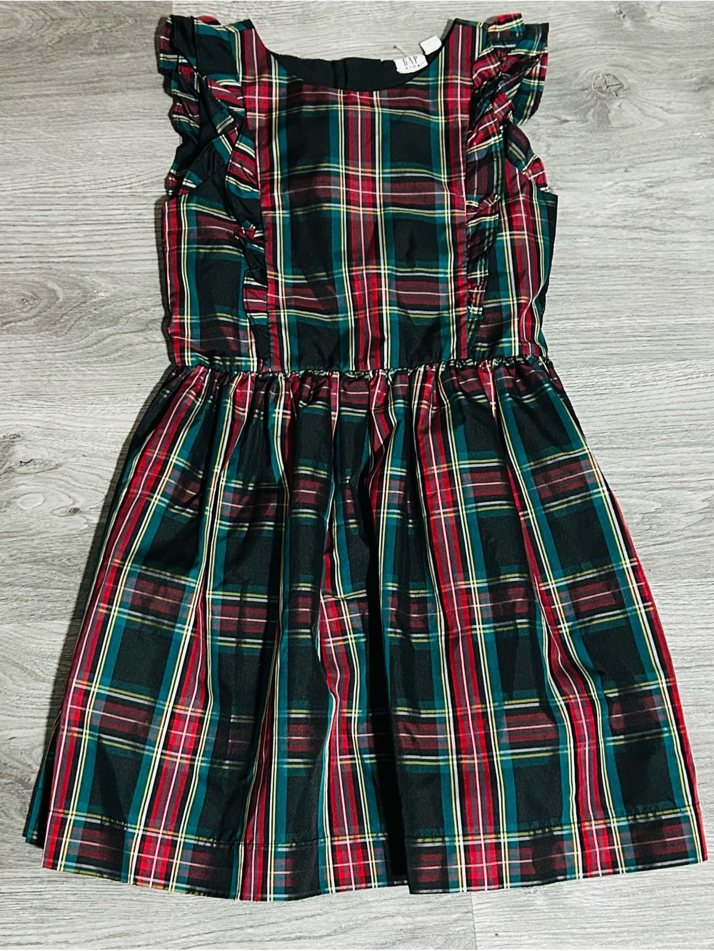 New Gap girls plaid dress formal medium